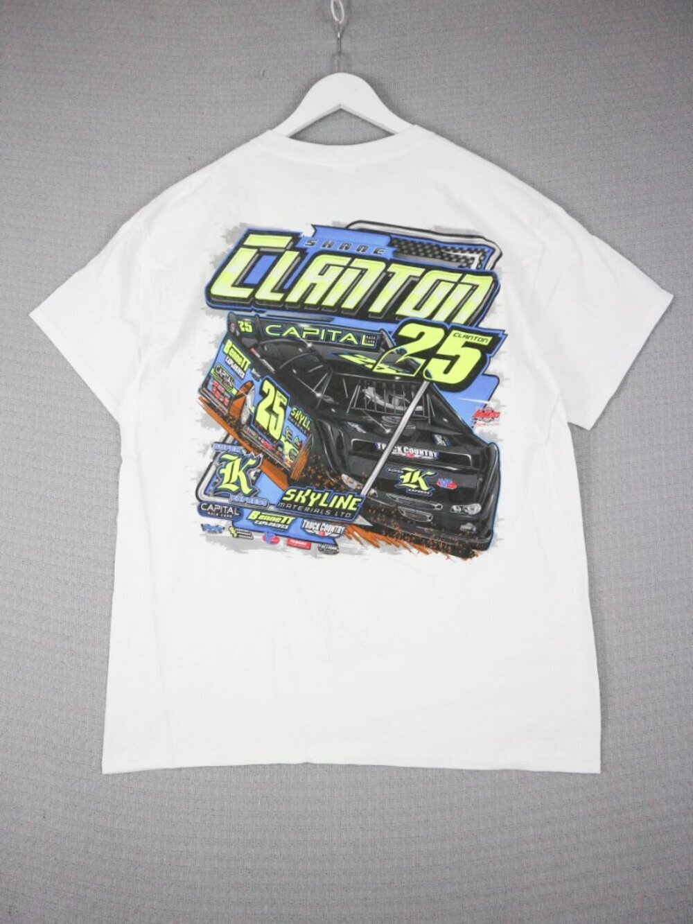 Shane Clanton Dirt Racing Tee Gildan Large Race 2019
